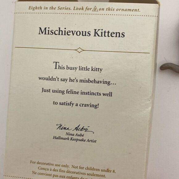 Hallmark Keepsake Ornament 2006 Mischievous Kittens Collectors Series Edition 8 - Picture 5 of 6